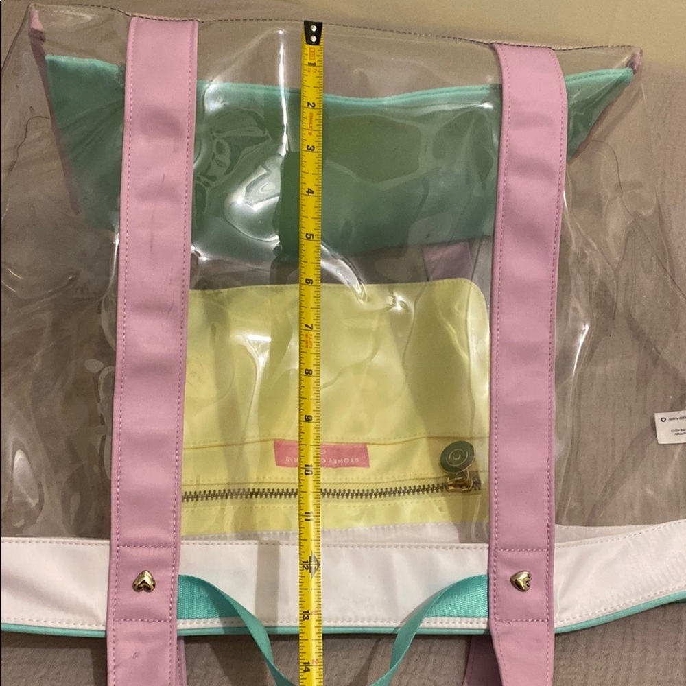 STONEY CLOVER TARGET Transparent Purple and Green Tote BEACH Bag - Picture 5 of 9